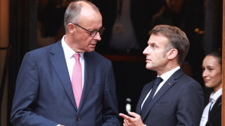 Френският президент Еманюел Макрон и германският канцлер Фридрих Мерц разкритикуваха