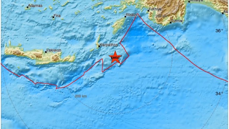 Земетресение 5 по Рихтер в Гърция