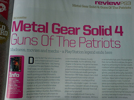 Дадоха 10/10 на Metal Gear Solid 4 в първото му ревю (галерия и видео)