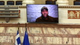 Зеленски пусна боец от "Азов" във видеообръщението пред гръцките депутати