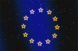 Знамето на ЕС в българското посолство в САЩ