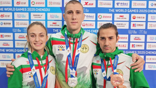 Националите по кикбокс Александра Георгиева Димитър Стоянов и Борислав Радулов