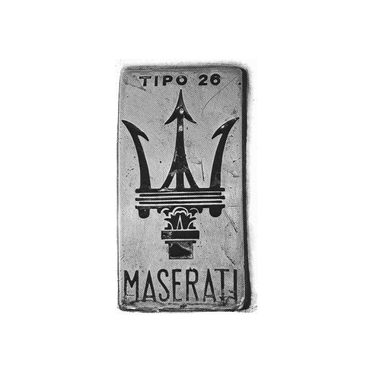 Първата емблема на Maserati за Tipo 26