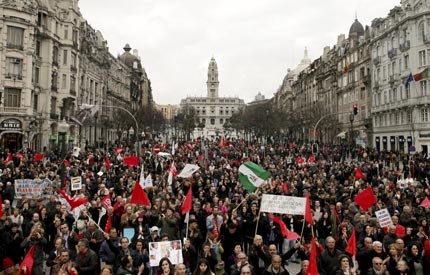 Португалците отново протестираха срещу бюджетните съкращения