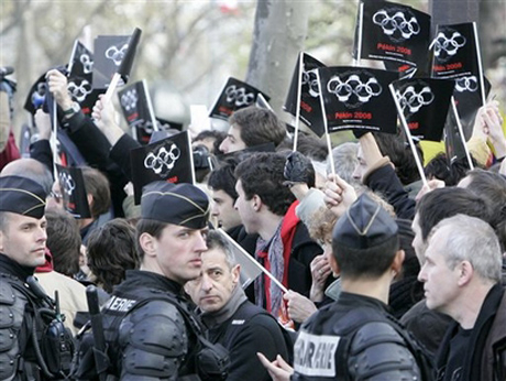 Протибетски протест на площад "Тянънмън"