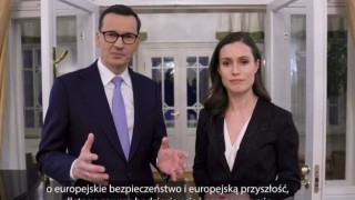 Премиерите на Полша и Финландия Матеуш Моравецки и Сана Марин