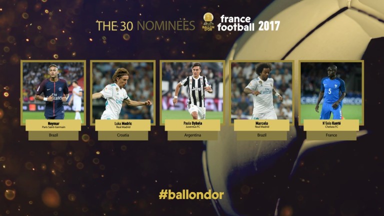 Франс футбол обяви първите петима номинирани за Златната топка. Имената