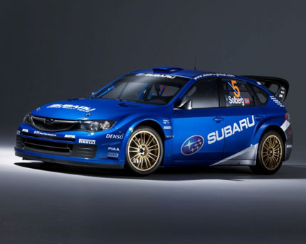 Състезателната Impreza WRC2008 на Subaru за 2008-а