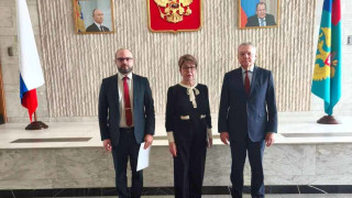Председателят на ПП АБВ Румен Петков и Георги Стамболиев от