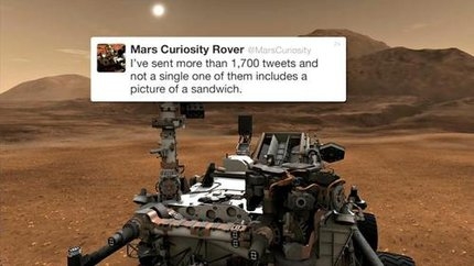 Марсоходът Curiosity признат за един от най-добрите блогъри на годината