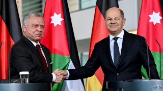 Йорданският крал Абдула II който е на посещение в Германия