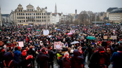 Хиляди културни дейци казаха "не" на COVID ограниченията в Брюксел 