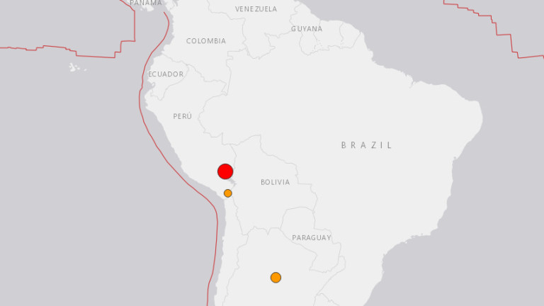 Силно земетресение беше регистрирано в Перу. Трусът е бил с