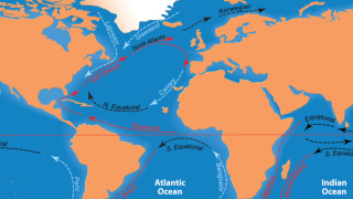 Циркулацията в Атлантическия океан която е в основата на Гълфстрийм