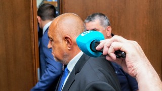 Лидерът на ГЕРБ Бойко Борисов в едно от изключително редките