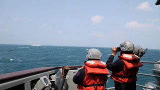 Боен кораб Милиъс е преминал вчера през Тайванския проток предаде