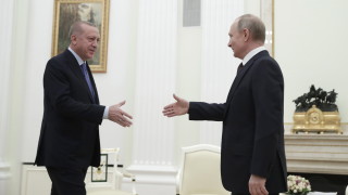 Руският и турският президенти Владимир Путин и Реджеп Ердоган