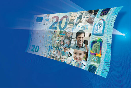 Марио Драги показа новата 20&euro; банкнота, идват и нови 50, 100, 200 евро