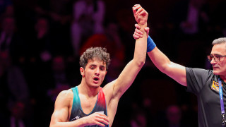 Едмонд Назарян двукратен европейски шампион и втори в света празнува