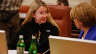 Изпълняващата длъжността министър на здравеопазването на Украйна Уляна Супрун говорейки