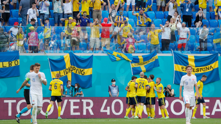 Швеция победи Словакия с 1:0 в мач от група Е