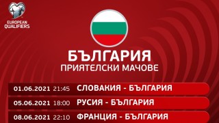 Българският национален отбор ще изиграе приятелски мачове срещу съставите на
