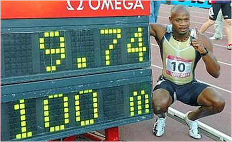Асафа Пауъл счупи световния рекорд на 100 метра