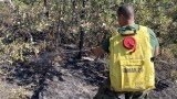 Военни помагат за потушаване на пожара край село Брягово, Хасковско