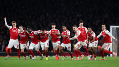 Арсенал оцеля след дузпи и е сред четирите най-добри в Купата на лигата