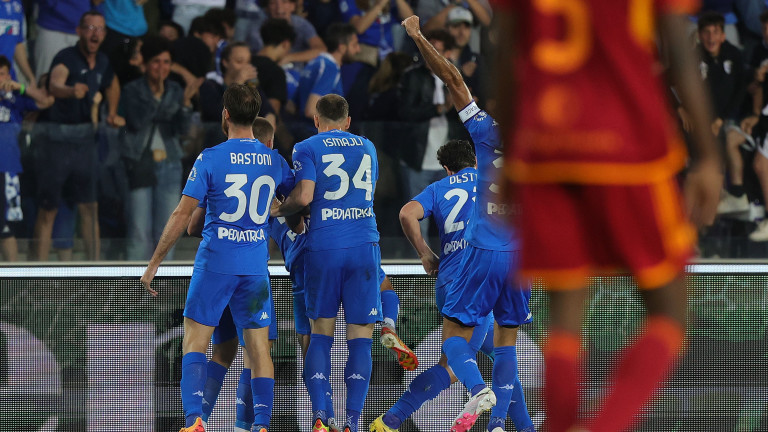 Драма! Емполи посече Рома в последните секунди и ще играе в Серия "А" и през следващия сезон