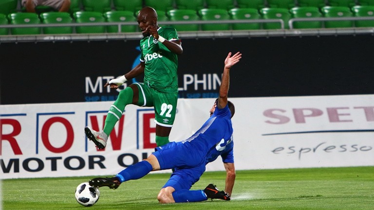 Лудогорец - Верея, 2:1 (Развой на срещата по минути)