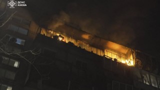 По време на поредния нощен рейд на руски безпилотни самолети