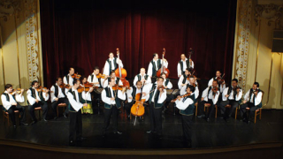 Унгарски цигански оркестър на сцената в Народния Театър