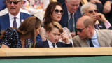  Принц Джордж, Кейт Мидълтън, принц Уилям и първото вървене на сина им на шампионата Уимбълдън 