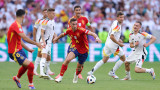 Испания - Германия 2:1 (Развой на срещата по минути)