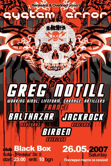 Greg Notill на System Error в София 