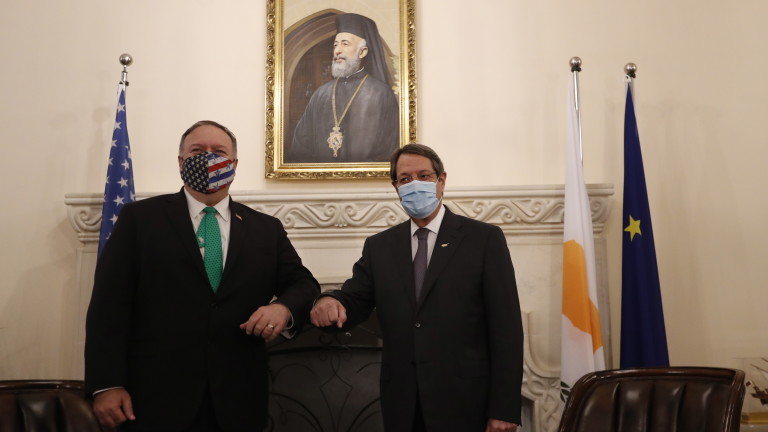 Американският държавен секретар Майк Помпео е на посещение в Кипър,