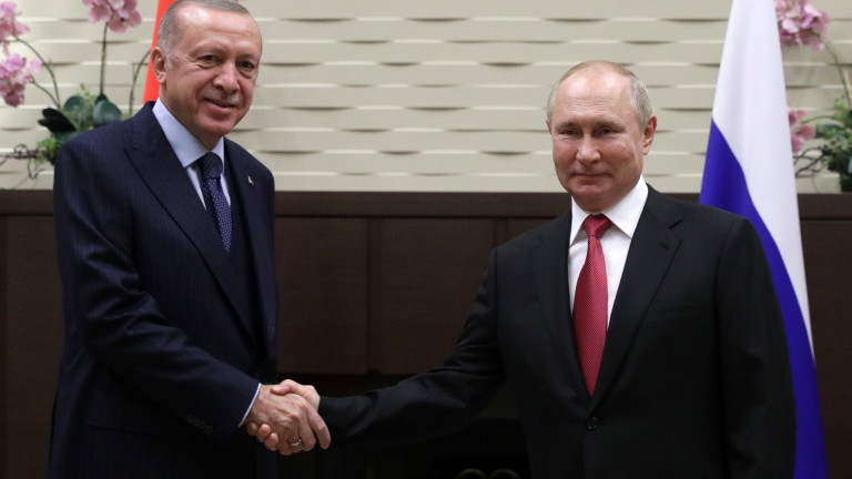 Ердоган хареса предложението на Путин за газов хъб в Турция