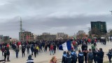 Националният протест срещу управлението на БФС затвори възлови пътища в София, стотици поискаха оставката на Михайлов