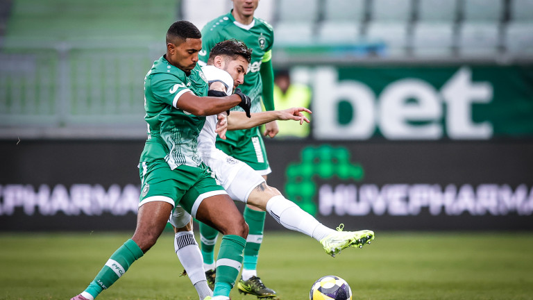 Лудогорец - Ботев Враца 2:0 (Развой на срещата по минути)