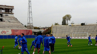 Левски тренира на официалния терен