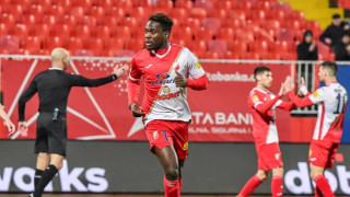 Нападателят от Нигерия Юсуф Деле който сега защитава цветовете на Войводина