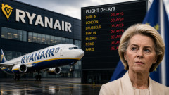 Ryanair поиска оставката на Фон дер Лайен заради хаоса с полетите в Европа
