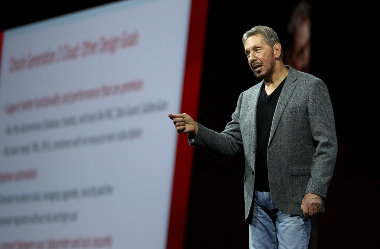 Лари Елисън на събитие на Oracle през 2018 г.