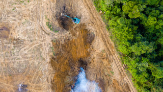 Обезлесяването в тропическите гори на Амазонската джунгла в Бразилия е