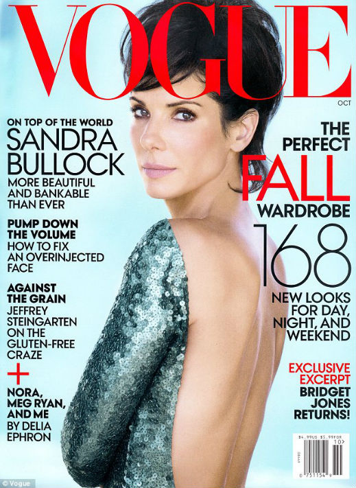 Сандра Бълок изящна за "Vogue"