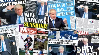 Очаквано лицето на Борис Джонсън е на главната страница на