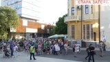  Протестиращи в Стара Загора възпламениха плашило, символизиращо Борисов 