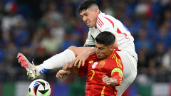 Испания - Италия 1:0 (Развой на срещата по минути)