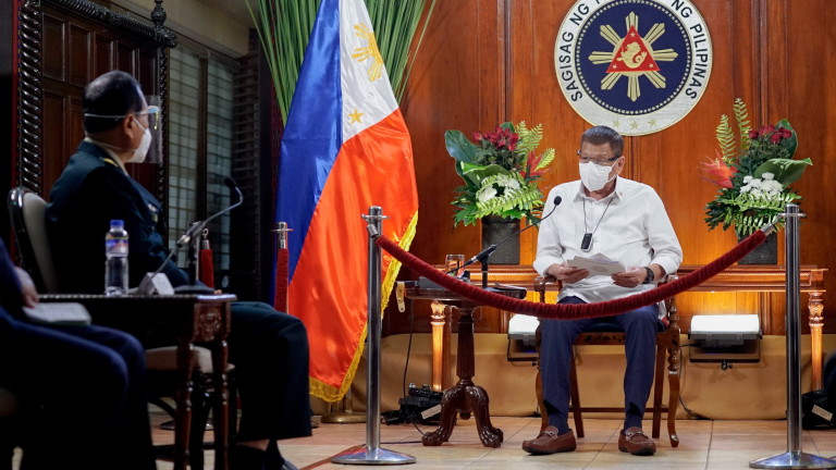 Президентът на Филипините Родриго Дутерте заяви, че няма проблем да